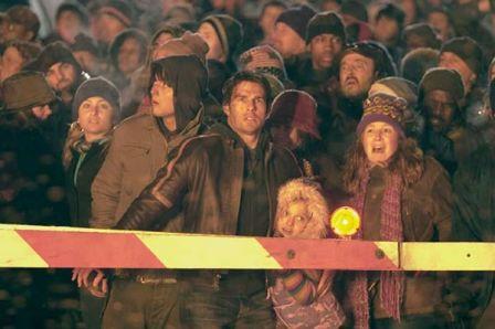 Tom Cruise, Justin Chatwin et Dakota Fanning