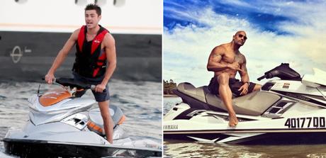 Zac Efron Dwayne Johnson jetski