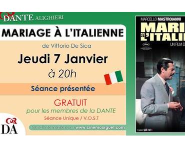 Jeudi 7 janvier à 20h00, au ciné Mourguet : Mariage à l’italienne