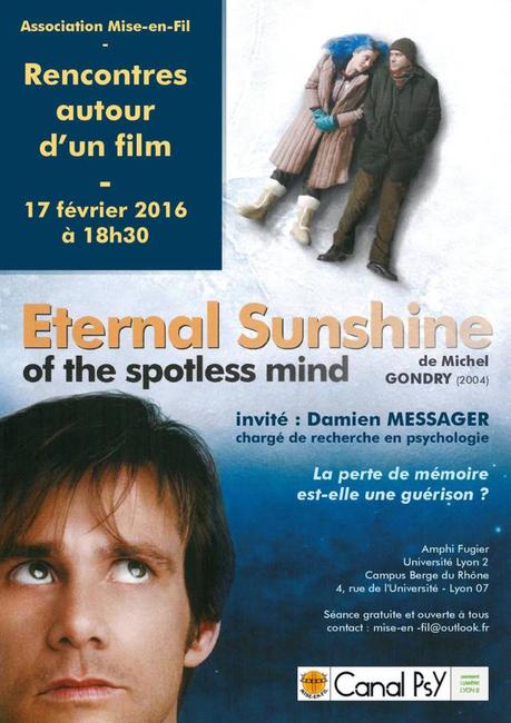 Rencontres ciné-psy, mercredi 17 février « Eternal sunshine of the spotless mind »