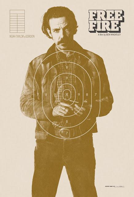 Affiches personnages UK pour Free Fire de Ben Wheatley