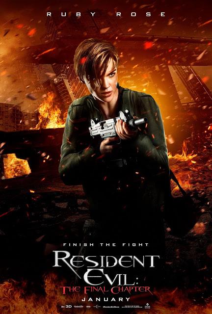 Affiches personnages US pour Resident Evil : Chapitre Final de Paul WS Anderson