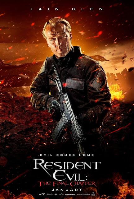 Affiches personnages US pour Resident Evil : Chapitre Final de Paul WS Anderson