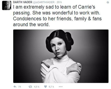 Hommage à Carrie Fisher