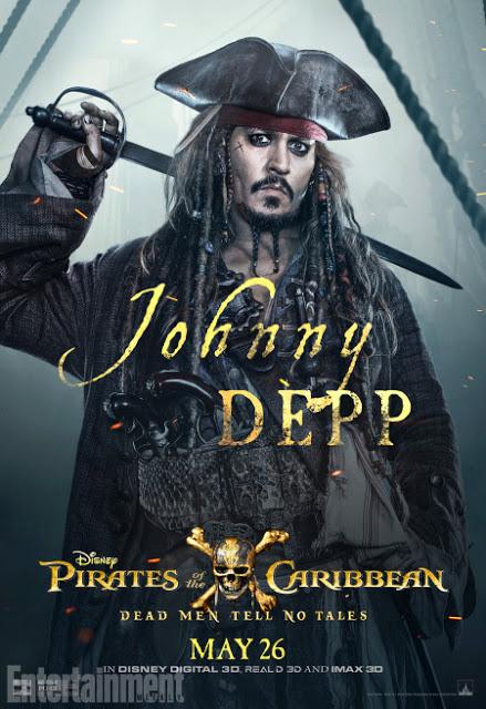 Nouvelles affiches personnages US pour Pirates des Caraïbes : La Vengeance de Salazar
