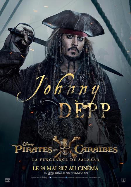 Nouvelles affiches personnages VF pour Pirates des Caraïbes : La Vengeance de Salazar