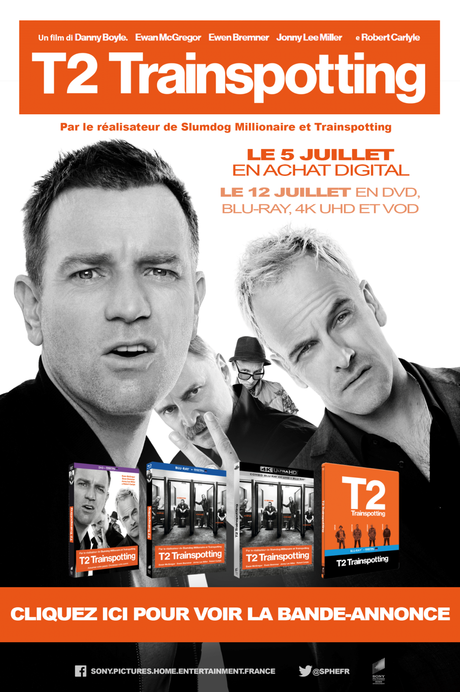 T2 TRAINSPOTTING (Concours) 2 Blu-ray + 1 DVD + 1 Blu-ray 4K UHD à gagner