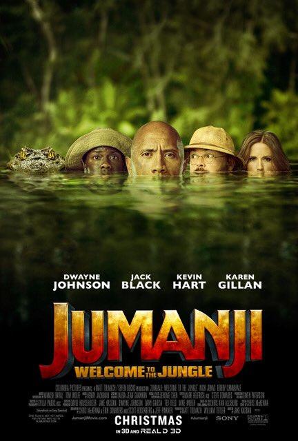 Nouvelle affiche US pour Jumanji : Bienvenue dans la Jungle de Jake Kasdan