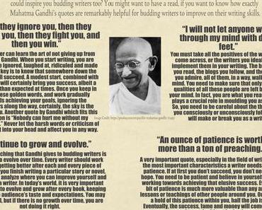 Des conseils de Gandhi qui s’appliquent aux auteurs